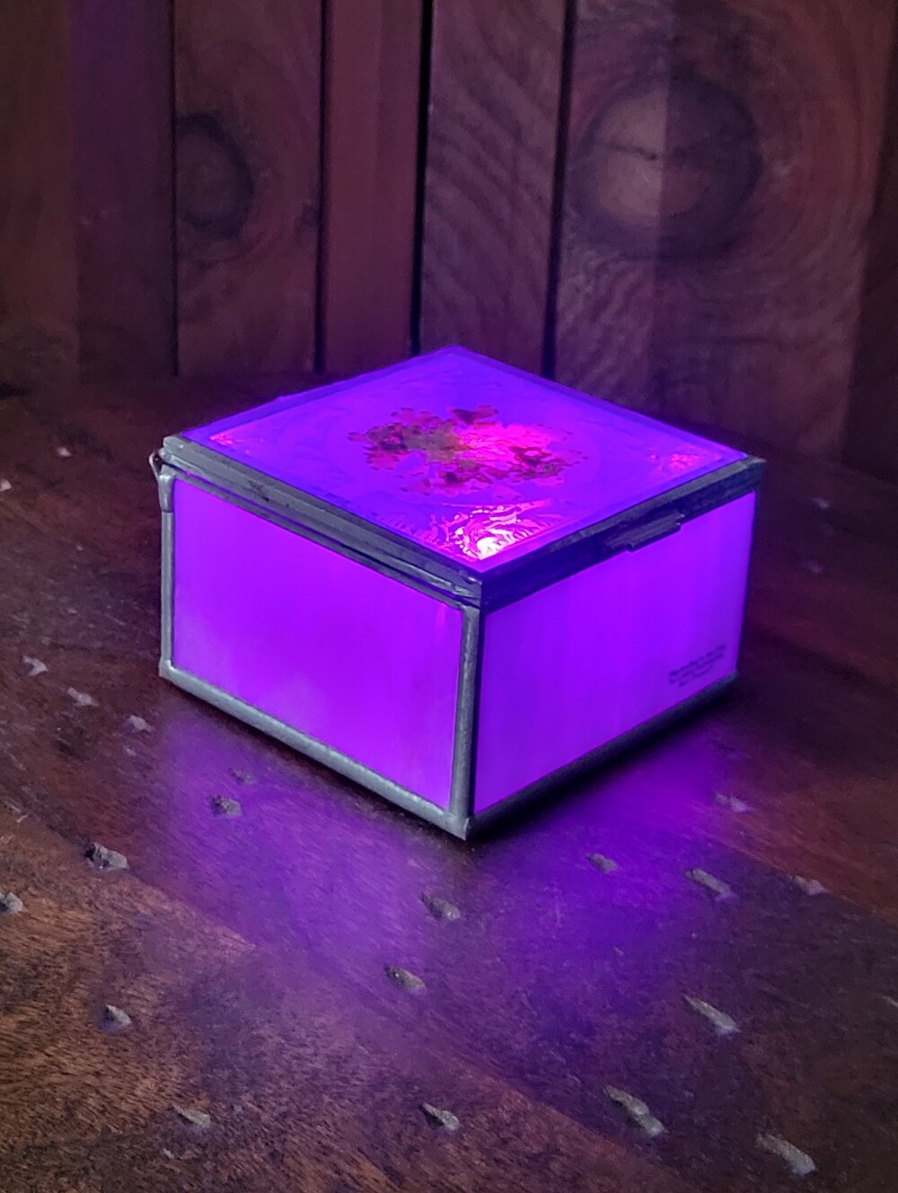 Purple Stained Glass Trinket Box - Picture 5 of 17